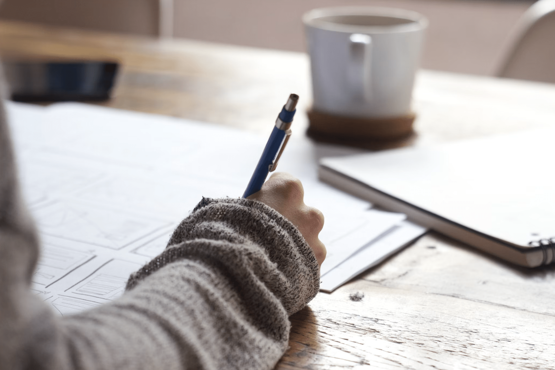 Writing person